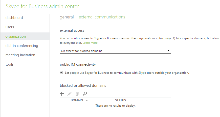 how to change skype settings inside outlook 365